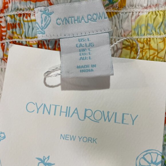 CYNTHIA ROWLEY (NWT) "Amalfi Olive Oil" Spaghetti Strap Maxi Sundress, Yellow- L - Picture 6 of 8